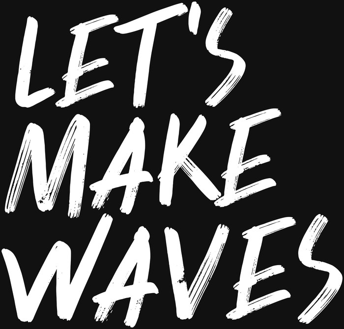 Let’s Make Waves Stacked, white