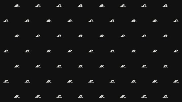 LMH virtual background Wave pattern, grey on black