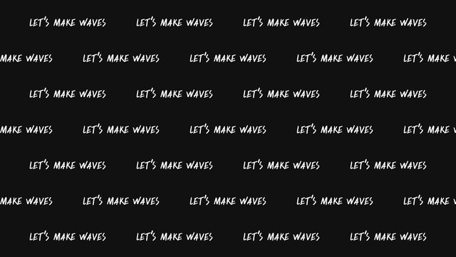 LMH virtual background Make Waves Rows, white on black