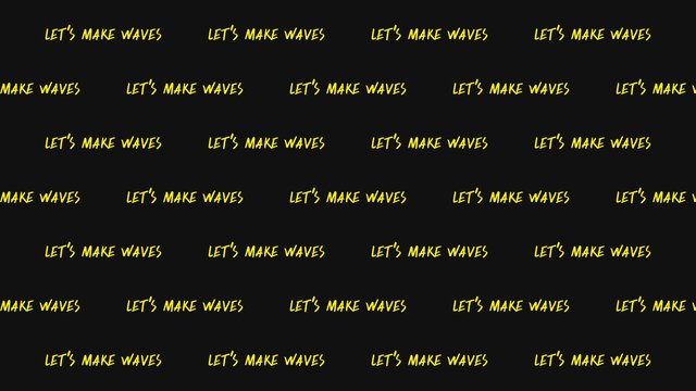 LMH virtual background Make Waves Rows, yellow on black