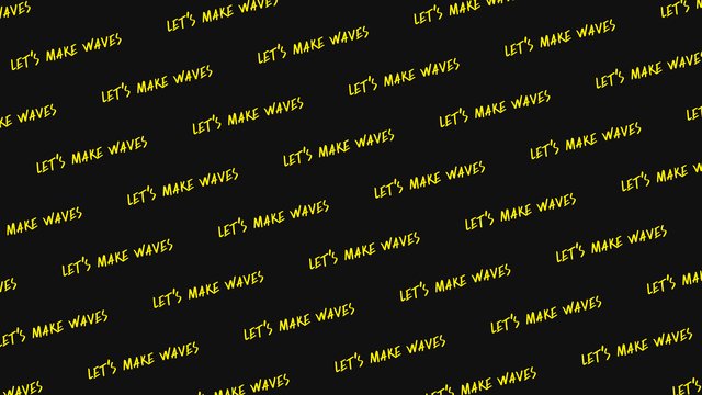 LMH virtual background Make Waves Diagonal, yellow on black