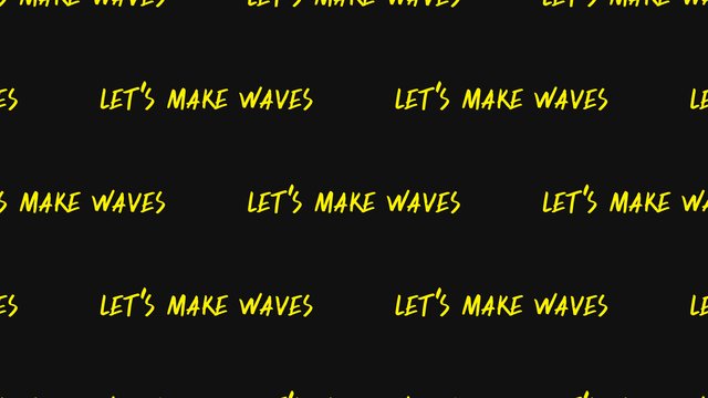 LMH virtual background Make Waves Sparse, yellow on black